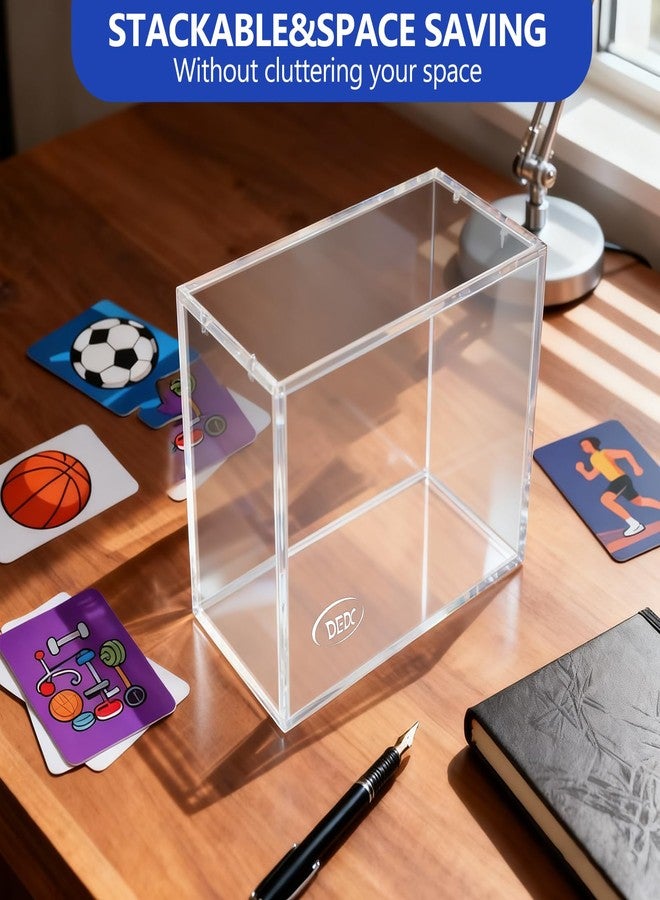 DEDC 1 Pack Acrylic ETB Display Case, Compatible with Elite Trainer Box, 6+5mm Thick Walls, Stackable UV Protection, Stackable Standard ETB Protector for Collectors (Sliding Lid) - Image 3